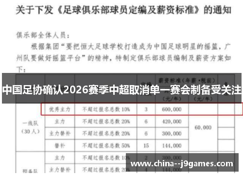 中国足协确认2026赛季中超取消单一赛会制备受关注